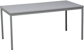 Gürkan Mehrzwecktisch grau rechteckig, Vierkantrohr grau, 180,0 x 80,0 x 75,0 cm