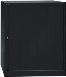 BISLEY Rollladenschrank schwarz 2 Fachböden 80,0 x 43,0 x 103,0 cm