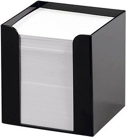 folia Zettelbox schwarz inkl. 700 Notizzettel weiß