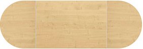 HAMMERBACHER Konferenztisch ahorn oval, Rundrohr chrom, 280,0 x 80,0 x 72,0 - 74,0 cm