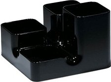 arlac® Stiftehalter schwarz Polystyrol 4 Fächer 13,0 x 13,0 x 9,0 cm