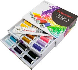 Ackermann Nähgarn-Set matt 36 verschiedene Farben