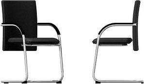 2 BISLEY Besucherstühle Classy BSFP2733 schwarz Stoff