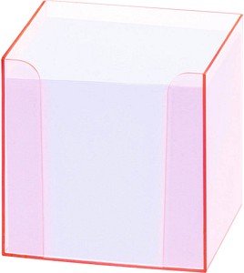 folia Zettelbox LUXBOX transparent inkl. 800 Notizzettel weiß