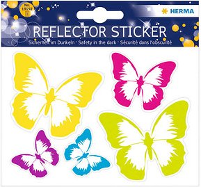 5 HERMA reflektierende Aufkleber Schmetterlinge