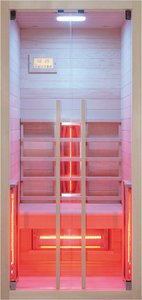 RORO Sauna & Spa Infrarotkabine "ABN F101", Fronteinstieg, inkl Fußboden und Steuergerät