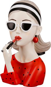 GILDE Dekofigur "Figur Lady mit rotem Lippenstift"