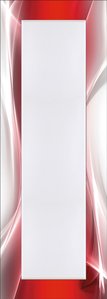 Artland Dekospiegel "Kreatives Element Rot", (1 St.), Wandspiegel, gerahmter Ganzkörperspiegel mit Motivrahmen, Flurspiegel