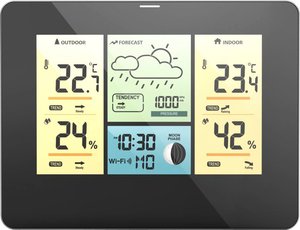 Hama Wetterstation "WLAN mit Außensensor, Thermometer/Hygrometer Barometer, App"