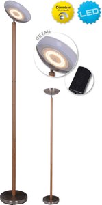 näve LED Stehlampe "Matilda", 1 flammig-flammig, Höhe 192cm Buchenholz Zuleitung schwarz mit Fußschalter dimmbar