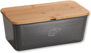 KESPER for kitchen & home Brotkasten "Brotbox mit Bambusdeckel", (2 tlg.)