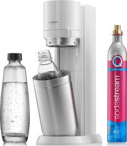 SodaStream Wassersprudler "DUO", (Set, 4 tlg.), CO2-Zylinder, 1L Glasflasche, 1L spülmaschinenfeste Kunststoff-Flasche