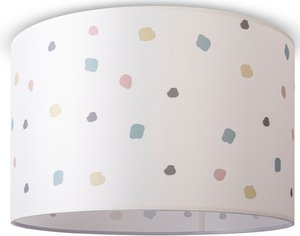Paco Home Deckenleuchte "Hugo Dots", Deckenleuchte Stofflampe Wohnzimmer Lampenschirm Punkte Retro Bunt