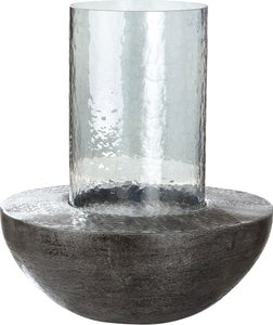 GILDE Windlicht "Kerzenhalter Scuro", (1 St.), mit Rauchglas