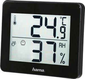 Hama Innenwetterstation "Thermo-/Hygrometer "TH-130", Schwarz Thermometer"