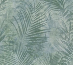 A.S. Création Vliestapete "Neue Bude 2.0 Tropical Concret mit Palmenblättern", floral