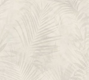 A.S. Création Vliestapete "Neue Bude 2.0 Tropical Concret mit Palmenblättern", floral
