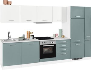 HELD MÖBEL Küchenzeile "Visby", mit E-Geräten, Breite 330 cm für Kühlschrank