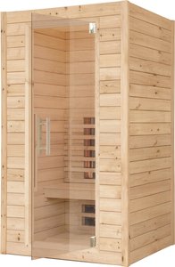 RORO Sauna & Spa Infrarotkabine "ABN L100", Fronteinstieg, inkl Fußboden und Steuergerät