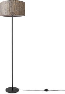 Paco Home Stehlampe "Luca Pillar", Mit Stoffschirm Stehlampe Wohnzimmer Leselampe Modern Vintage E27