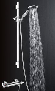 Schütte Duschsystem "Aquasave", (Set), Duschsystem mit Thermostat, Duschkopf mit Schlauch und Halterung