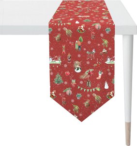 APELT Tischband "6200 WINTERWELT, Weihnachtsdeko, Weihnachten", (1 St.), Digitaldruck