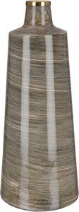 GILDE Tischvase "Stripes", (1 St.), Vase aus Metall, kegelförmig