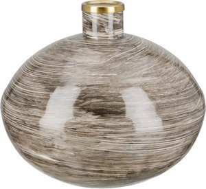 GILDE Tischvase "Stripes", (1 St.), Vase aus Metall, bauchig