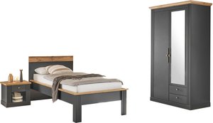 Home affaire Schlafzimmer-Set "Westminster", beinhaltet 1 Bett, Kleiderschrank 2-türig und 1 Nachtkommode