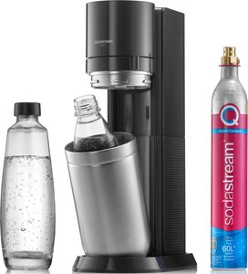SodaStream Wassersprudler "DUO", (Set, 4 tlg.), CO2-Zylinder, 1L Glasflasche, 1L spülmaschinenfeste Kunststoff-Flasche