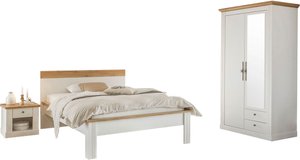 Home affaire Schlafzimmer-Set "Westminster", beinhaltet 1 Bett, Kleiderschrank 2-türig und 1 Nachtkommode