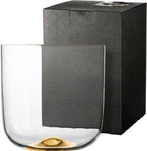 Eisch Tischvase "DOT", (1 St.), mundgeblasenes Kristallglas, mit 24karätigem Gold veredelt, H. 18 cm