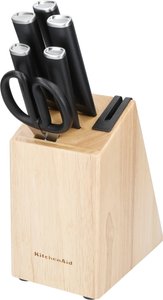 KitchenAid Messerblock "Classic", 6 tlg., Messer aus japanischem Kohlenstoffstahl, inkl. integri. Messerschärfer