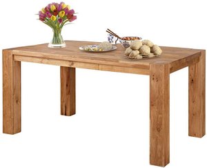 Holztisch aus Eiche Massivholz 2 Ansteckplatten