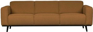 Dreisitzer Sofa in Bernsteinfarben Stoff Armlehnen