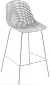 Barstühle in Weiß Kunststoff und Metall (4er Set)