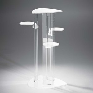 Design Blumensäule aus Acrylglas Weiß