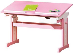 Mädchen Schreibtisch in Rosa Höhenverstellbar