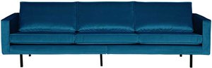 Sofa in Blau Samt Retro Style