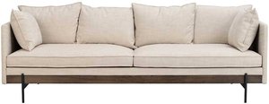 Dreisitzer Sofa aus Webstoff Esche Massivholz