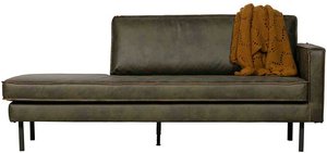 Sofa in Olivgrün Recyclingleder Retro Design