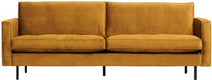 Sofa in Ocker Samt Retro Design