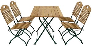 Esstisch mit Stühlen für Garten klappbar (fünfteilig)