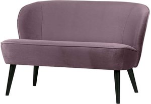 Retro Sofa in Fliederfarben Samt 110 cm breit