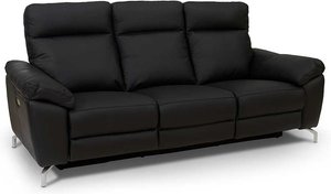 Wohnzimmer Sofa mit Relaxfunktion Schwarz