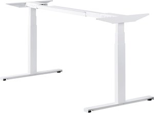 Höhenverstellbarer Schreibtisch "Easydesk", weiß, elektrisch stufenlos höhenverstellbar, Stehschreibtisch, Tischgestell