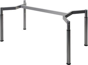 Höheneinstellbares Tischgestell, schwarz, Besprechungstisch, Schreibtisch, Konferenztisch, für Tischplatten 160 x 80 cm