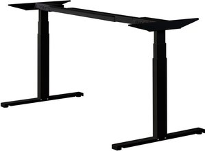Höhenverstellbarer Schreibtisch "Easydesk", schwarz, elektrisch stufenlos höhenverstellbar, Stehschreibtisch, Tischgestell