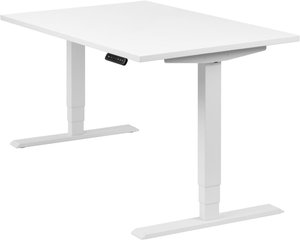 Höhenverstellbarer Schreibtisch "Homedesk", weiß, Tischplatte 120 x 80 cm weiß, elektrisch höhenverstellbar, Stehschreibtisch, Tischgestell