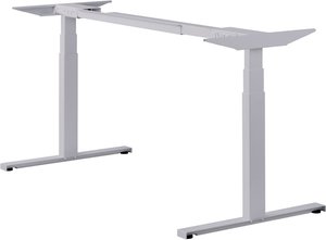 Höhenverstellbarer Schreibtisch "Easydesk", silber, elektrisch stufenlos höhenverstellbar, Stehschreibtisch, Tischgestell